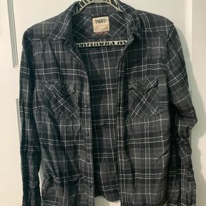 TNA 🌸 Classic Fit Black and Grey Plaid - EUC